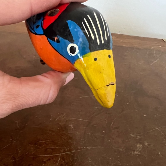 Vintage Hand Made Clay Parrot Whistle from Panama - Picture 6 of 7